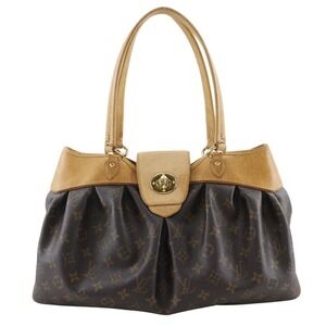 LOUIS VUITTON Authentic Brown Monogram Canvas Tote Bag